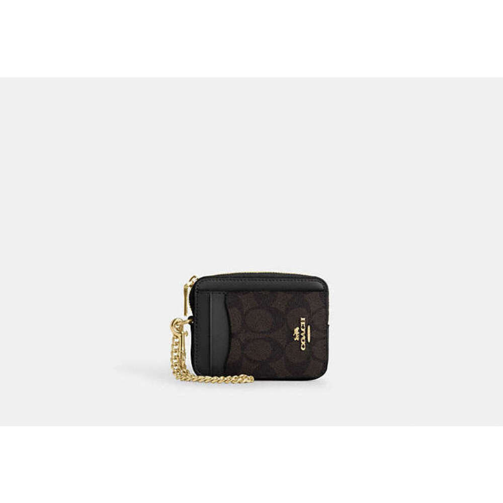 Zip Card Case In Signature Canvas